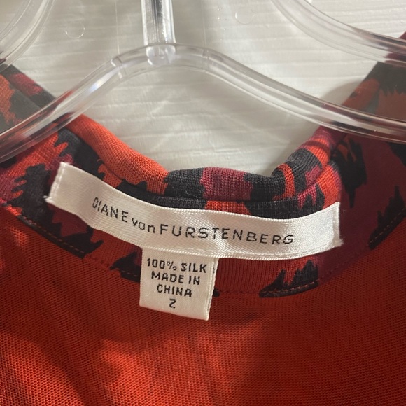 Diane Von Furstenberg Silk Animal Print Wrap Dress - Picture 2 of 9